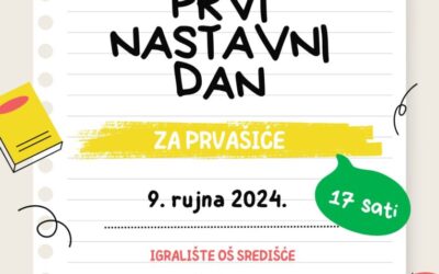 Obavijest roditeljima učenika prvih razreda
